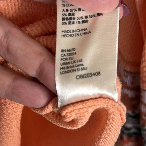 Free People Mix Cuff Thermal Desert Orange Size Small - Picture 8 of 9